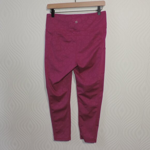 LILLY PULITZER LUXLETIC Top & Leggings Set sz M/L Pink & Wine - Picture 10 of 16